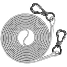 XiaZ Dog Tie Out-kabel Hundlpare fr grdsstltrd Hundkabel med hllbara lsbara clips 30 fot hundkedjor fr utvndig hundledning fr medelstor