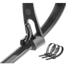 Herbruikbare kabelbinders, 100 stuks, 12 inch, zware ritssluiting, dikke zwarte kabelbinders, herbruikbaar 80 lb, binnen, buiten, multifunctioneel, n