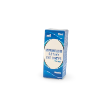 Hypromellose 0.3% Eye Drops 3 x 10ml – Soothing Artificial Tears for Dry Eyes, Lubricates Contact Lenses & Protects the Cornea (Brand May Vary)
