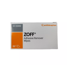 Zoff Adhesive Remover Wipes 5000-20: Gentle, Residue-Free Removal for Medical Adhesives, Tapes & Dressings