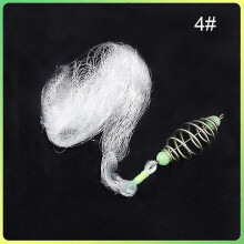(4 size 2cmx2cm) 10pcs Fishing Net Luminous Bead Spring Sticky Trap Netting Sea Fish Throwing Net
