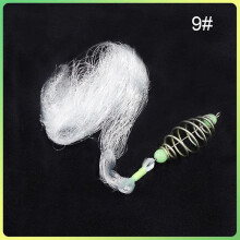 (9 size 4.5cmx4.5cm) 10pcs Fishing Net Luminous Bead Spring Sticky Trap Netting Sea Fish Throwing Net