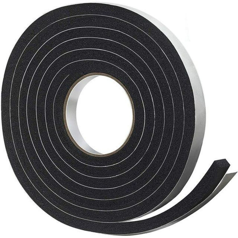 (black, 1.5cmx10m) 2M/Roll Home Insulation Tape Dustproof Windproof Weather Stripping Draught Excluder Soundproof Door Window Sealing Strip