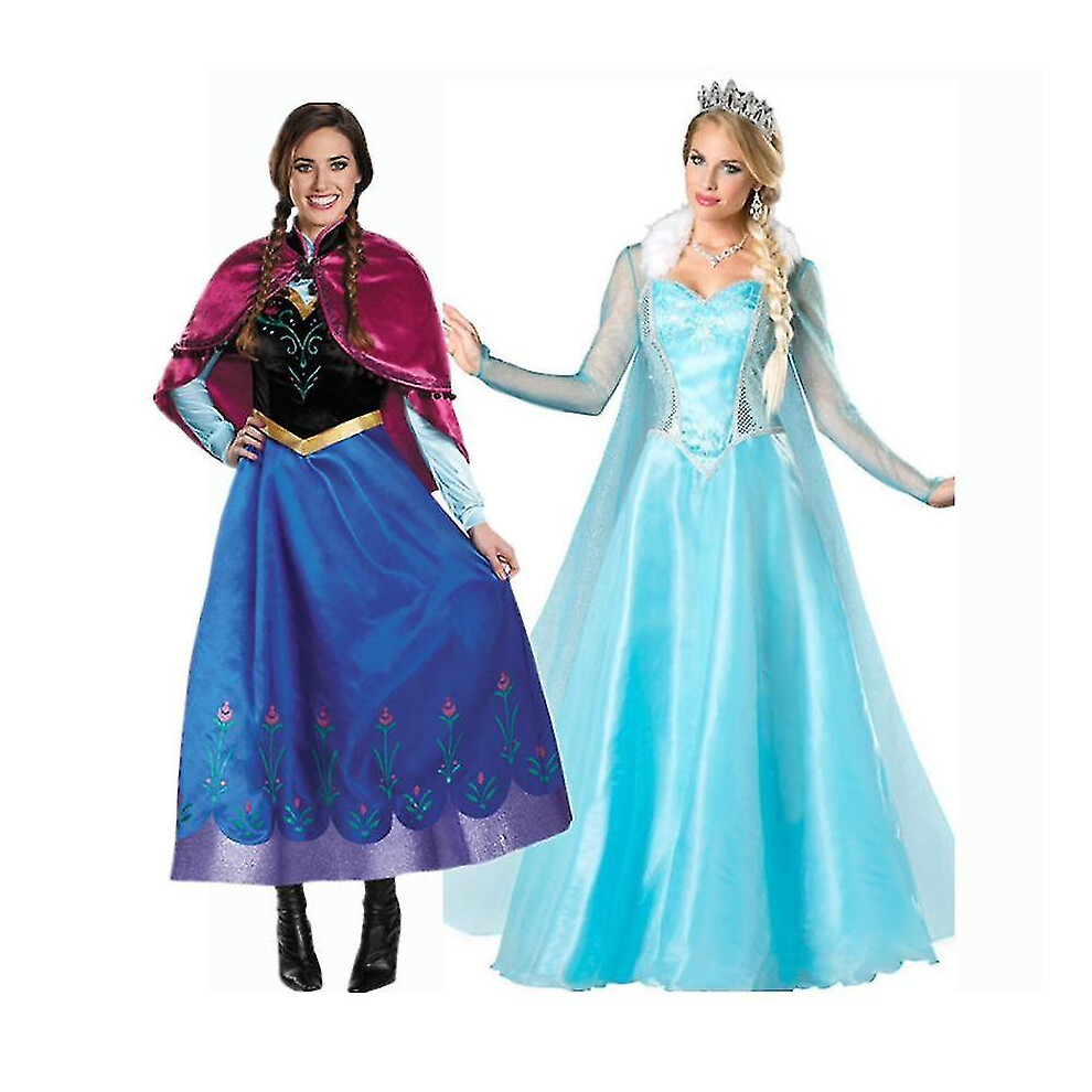 (Anna, S) Adult Princess Anna Elsa Costume Christmas Cos Fancy Dress Outfit Not,Specified
