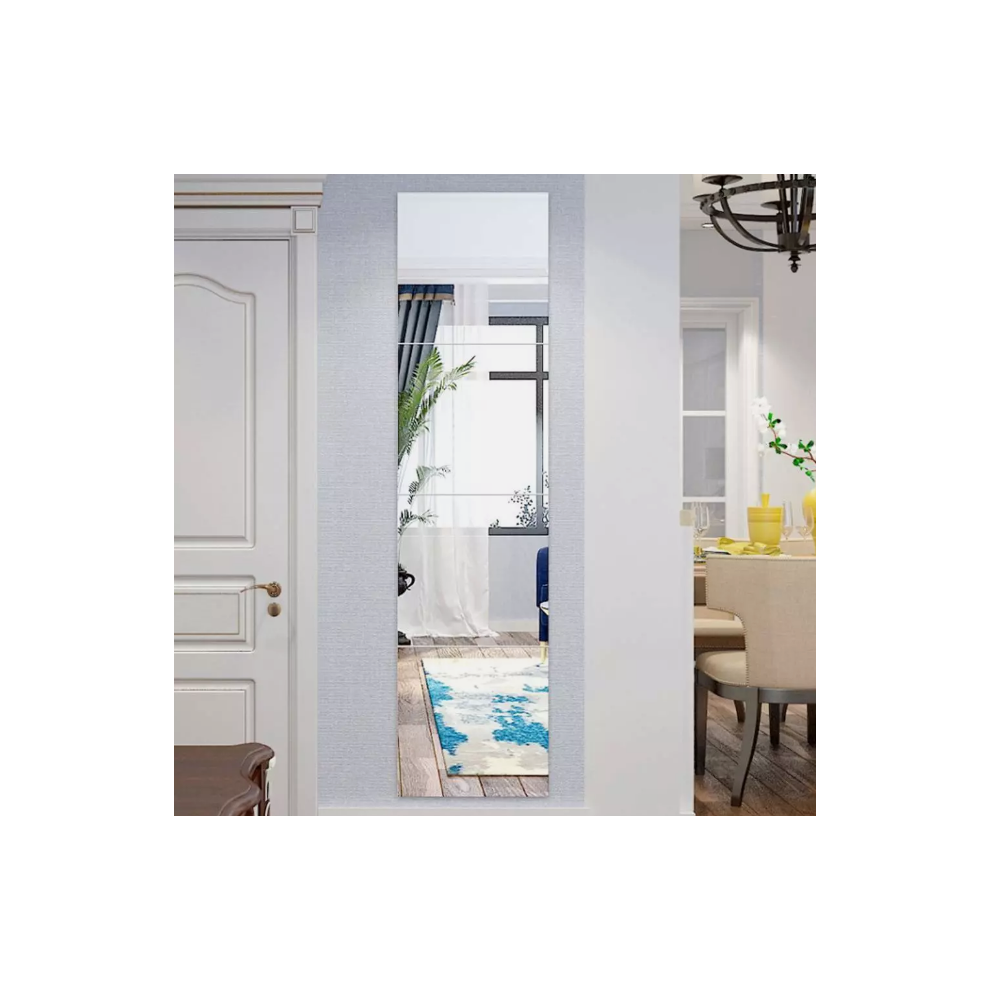 4Pcs 30X30cm Mirror Tiles Wall Sticker Square Self Adhesive Stick On