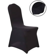 50pcs Black Lycra Spandex Stretch Chair Covers Wedding Party