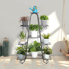 9 Tier Blumenhalter Metall Pflanzen Stand Garten Ecke Display Rack