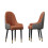 Set Of 2 Upholstered Dining Room Chairs High Back Kitchen Leather 1