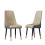 2pcs Leather Dining Chairs Set Upholstered Leather Seat Leisure Chairs 1