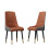 Set Of 2 Upholstered Leather Dining Chairs Wide Padded Side Chairs 1