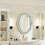 Crystal Crushed Diamond Wall Accent Mirror Bedroom Silver Glass Mirror 1