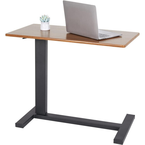 Overbed Hospital Bedside Table Adjustable Height with Rolling Wheels