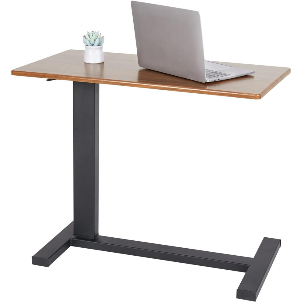 Unho Overbed Hospital Bedside Table Adjustable Height With Rolling Wheels Multicoloured