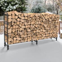 UNHO 8ft Brennholzregal Heavy Duty große Holzbehälter Halter