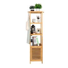 Bamboo Tall Slim Badezimmer Lagerung Schrank Schrank Organizer 3 Regale
