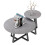 2x Round Sofa Side End Tables  Sintered Stone Nesting Coffee Table 1