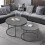 2 Premium Round Nesting Coffee Table Thicken Metal Stacking Side Table 1