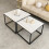 Rectangle Nesting Coffee Side Table Set Living Room Sintered Stone 1