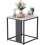 Marble Top Side Table Black: 2 Tier Square End Tables 40 x 45cm 1