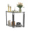 Modern Half Moon Sintered Stone Table with Storage for Entryway 1