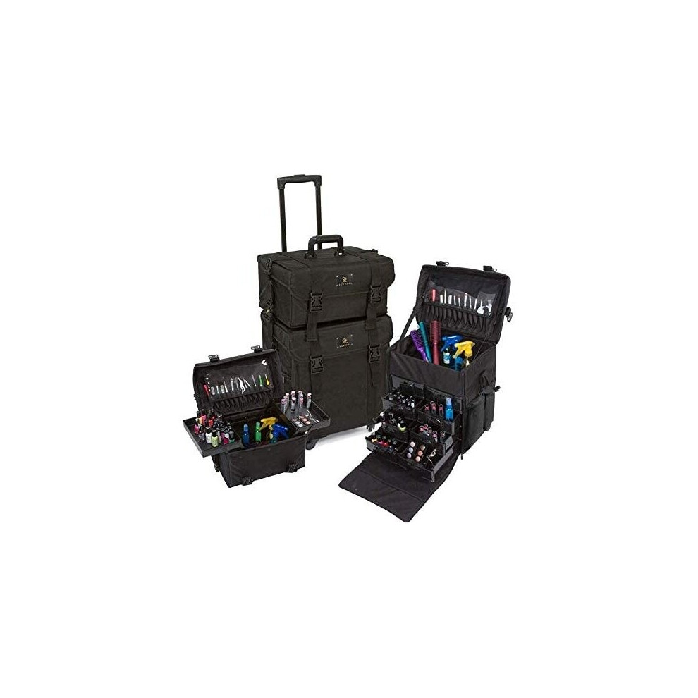 Valise de maquillage Trolley Cosmetic Organizer avec tiroirs et plateaux