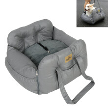 Haustier Hund Autositz Booster Auto Bett mit 3 Aufbewahrungstaschen Reisen