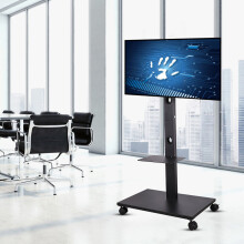 Neigbarer TV-Wagen für 32-65" Bildschirm, höhenverstellbar mit Rädern