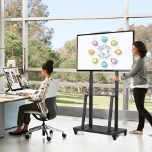 Heavy Duty TV Mount Stand auf Rädern Rollende TV-Bodenhalterung
