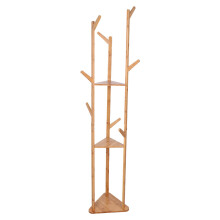 Sturdy Natural Bamboo Tree Garment Clothes Coat Hat Hanger Stand