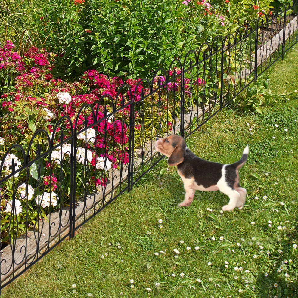 5Pack Rustproof Garden Fence Decorative Dog Barrier Border