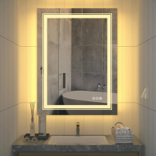 Led Backlit Light Badezimmer Spiegel Wandmontage Dimmer Makeup Spiegel