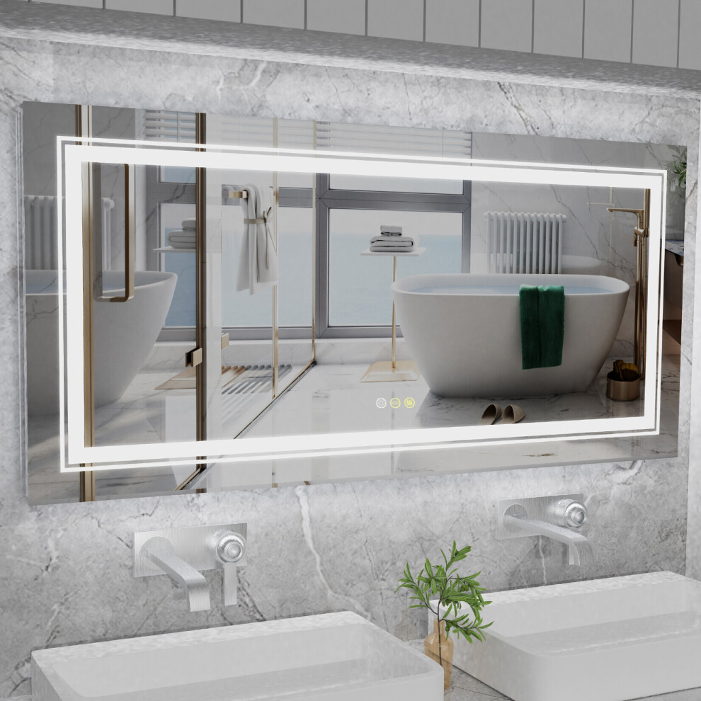 1050x500mm Led Bathroom Mirror Wall Vanity Mirror with Backlit Light
