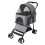 Bingopaw Chien Chat Poussette Trolley Porteuse Détachable Poussette Pliante Pet Stroller 1