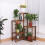 6-stufiger hölzerner Garten gestaffelt Blumen Display Pflanzenständer 1