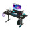 Ergonomic Gaming Desk with Shelf Led Lights Computer Workstation Table 1
