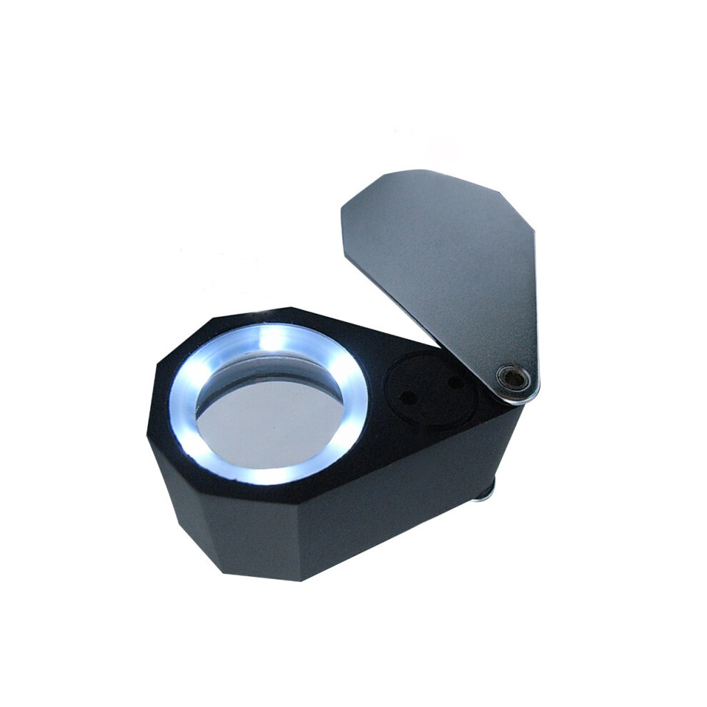 Light New 7801A Magnifier 6 Led ,21Mm Lens Foldable 30X Magnification Triplet Optic Lens Jeweler Loupe Ma