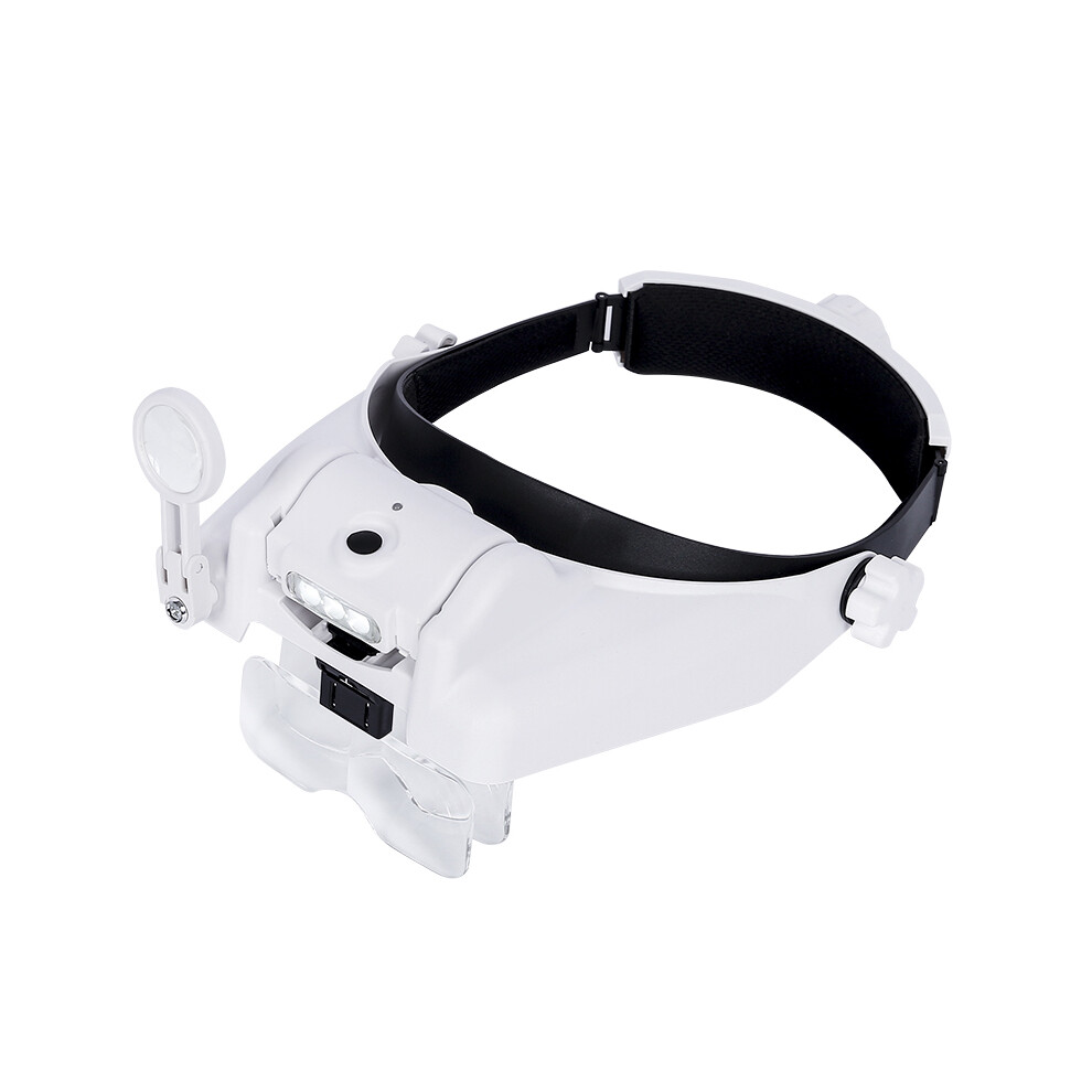 New USB Rechargeable Magnifier Headband Magnifier With Illumination 3 LED Magnifier Lamp 1X 1.5X 2X 2.5X 3.5X 8X Magnifying Glass