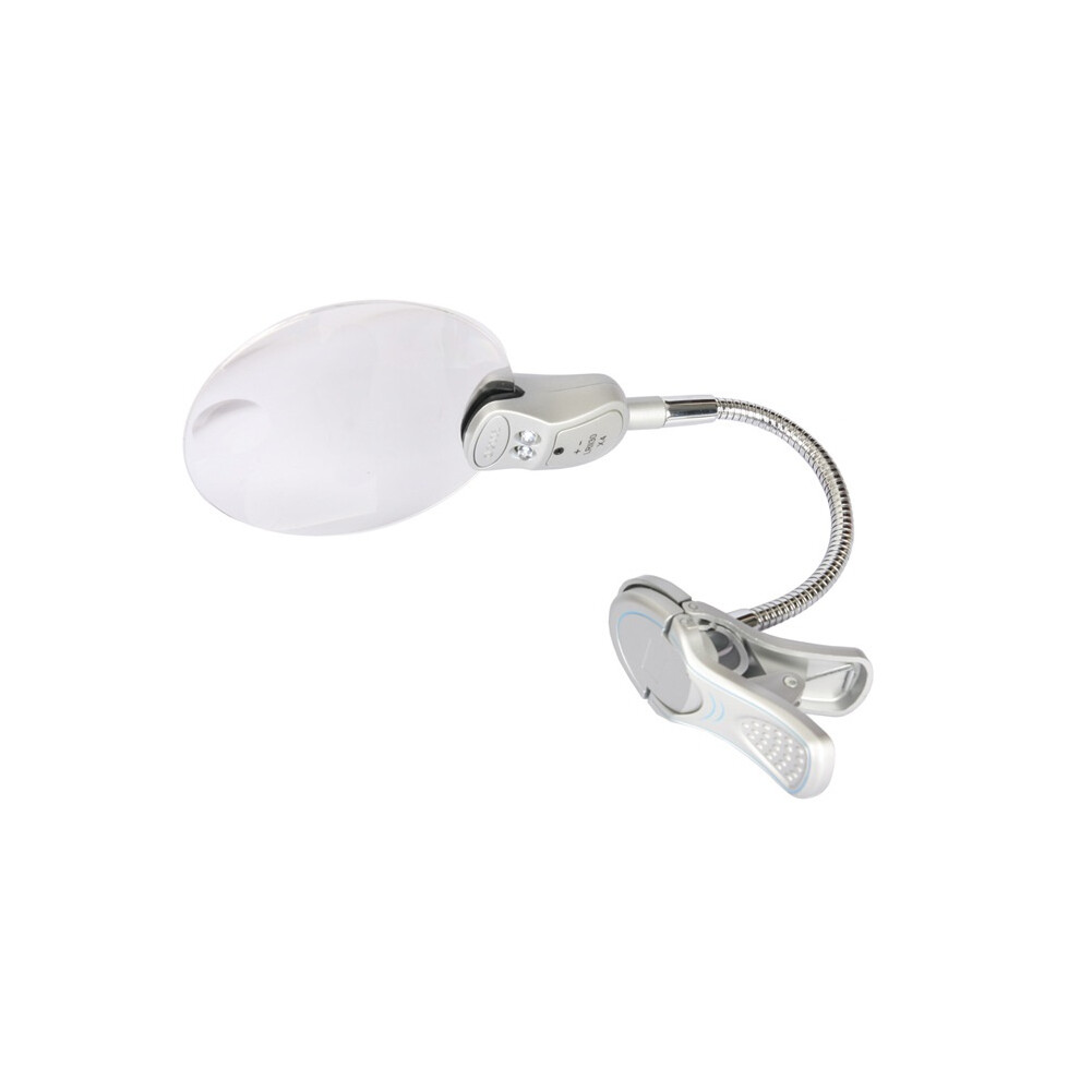 Light New 2X 6X 107Mm Led Illuminating Magnifier Metal Hose Magnifying Glass Desk Table Reading Lamp With Clamp