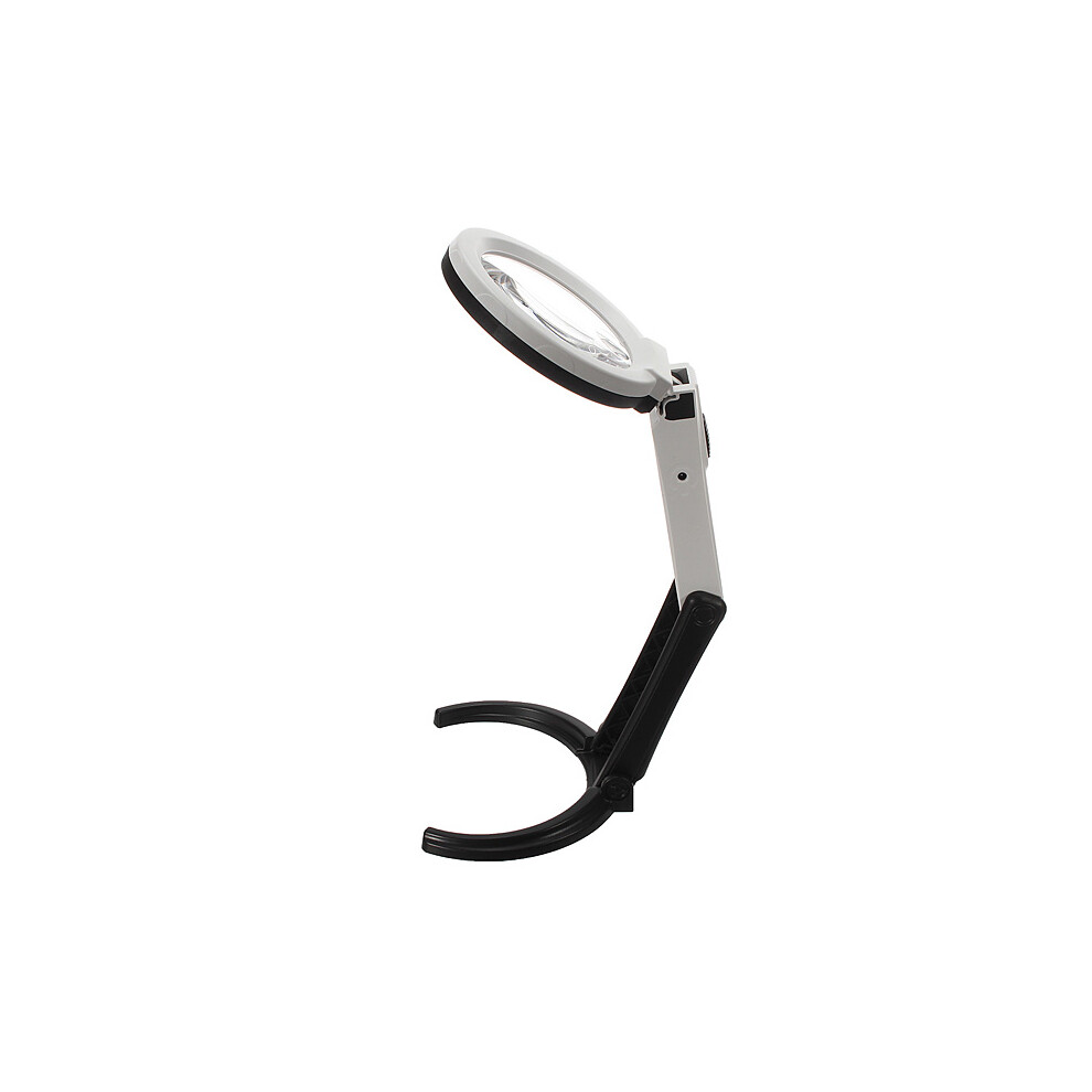 New 10 LED Lighting Desk Handheld Lamp With 2.5X 8X Magnifier