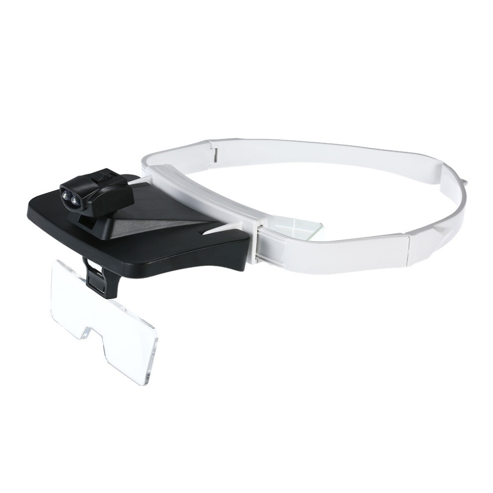 New LED Headband Magnifier Glasses Interchangeable 5 Replaceable Lenses 1.0X/1.5X/2.0X/2.5X/3.5X Magnifier Headlight Dental Loupes