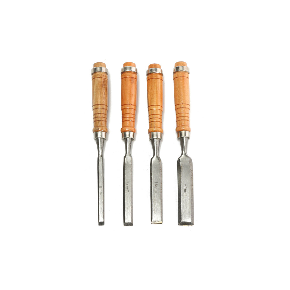 New 4Pcs 8/12/16/20Mm Woodwork Carving Chisels Tool Set For Woodworking Carpenter 623414359016