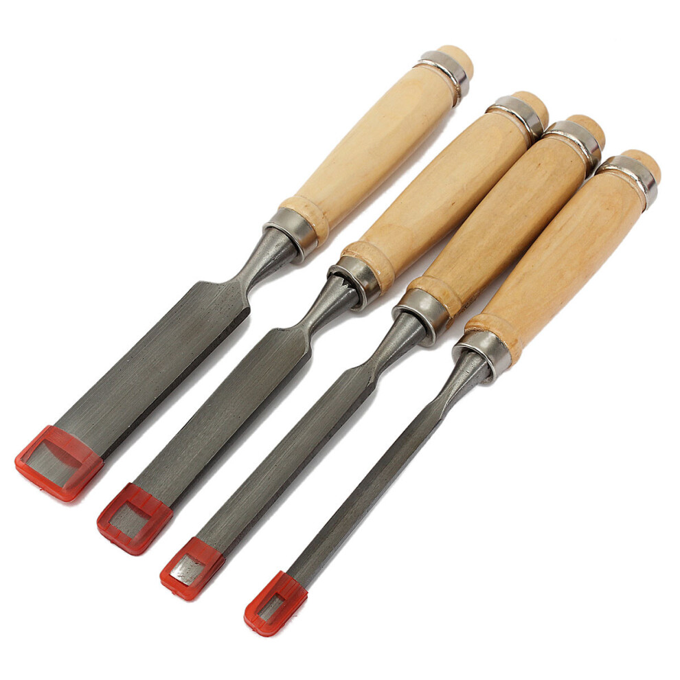 New 4Pcs Woodworking Carving Hand Chisel Wood Firmer Gouge Set 623414359047