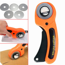 New 45mm Rotary Cutter Sewing Quilting Fabric Cutting Craft Tool With 5pcs Blades