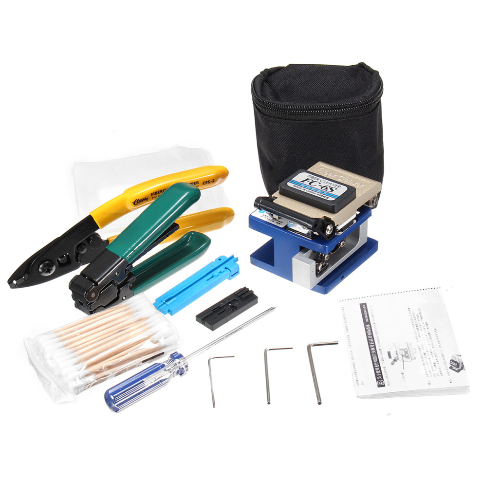 New Ftth Splicing Splice Fiber Optic Stripping Tool Kits With Fiber Cleaver Fc-6S 623414360791
