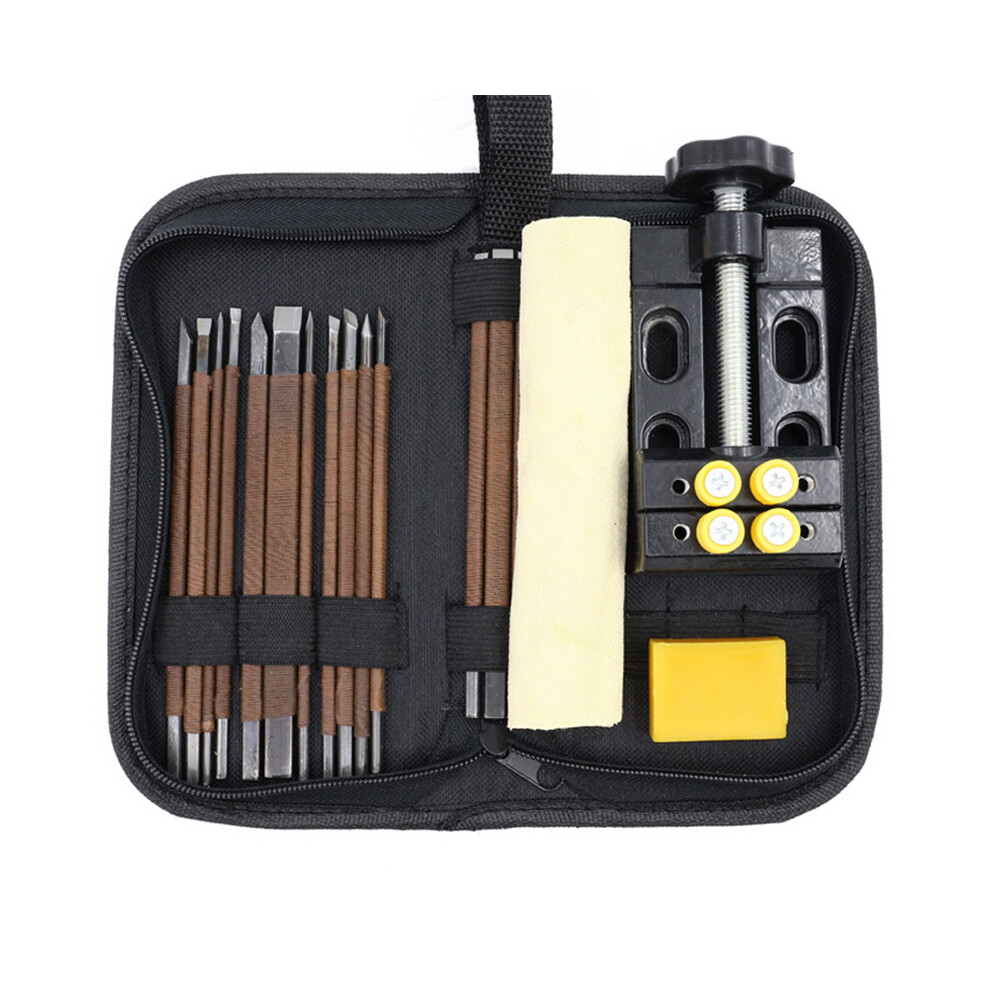New 18PCS Wood Carving Tool Seal Engraving Cutter Stone Carving Craft Tools