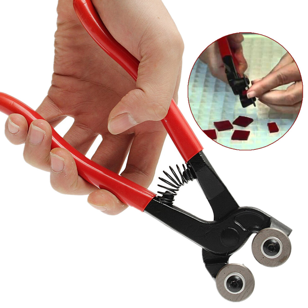 New 8Inch Stained Mosaic Glass Cutter Nipper Tile Wheeled Plier + 2 Cutter Wheel 623414360258