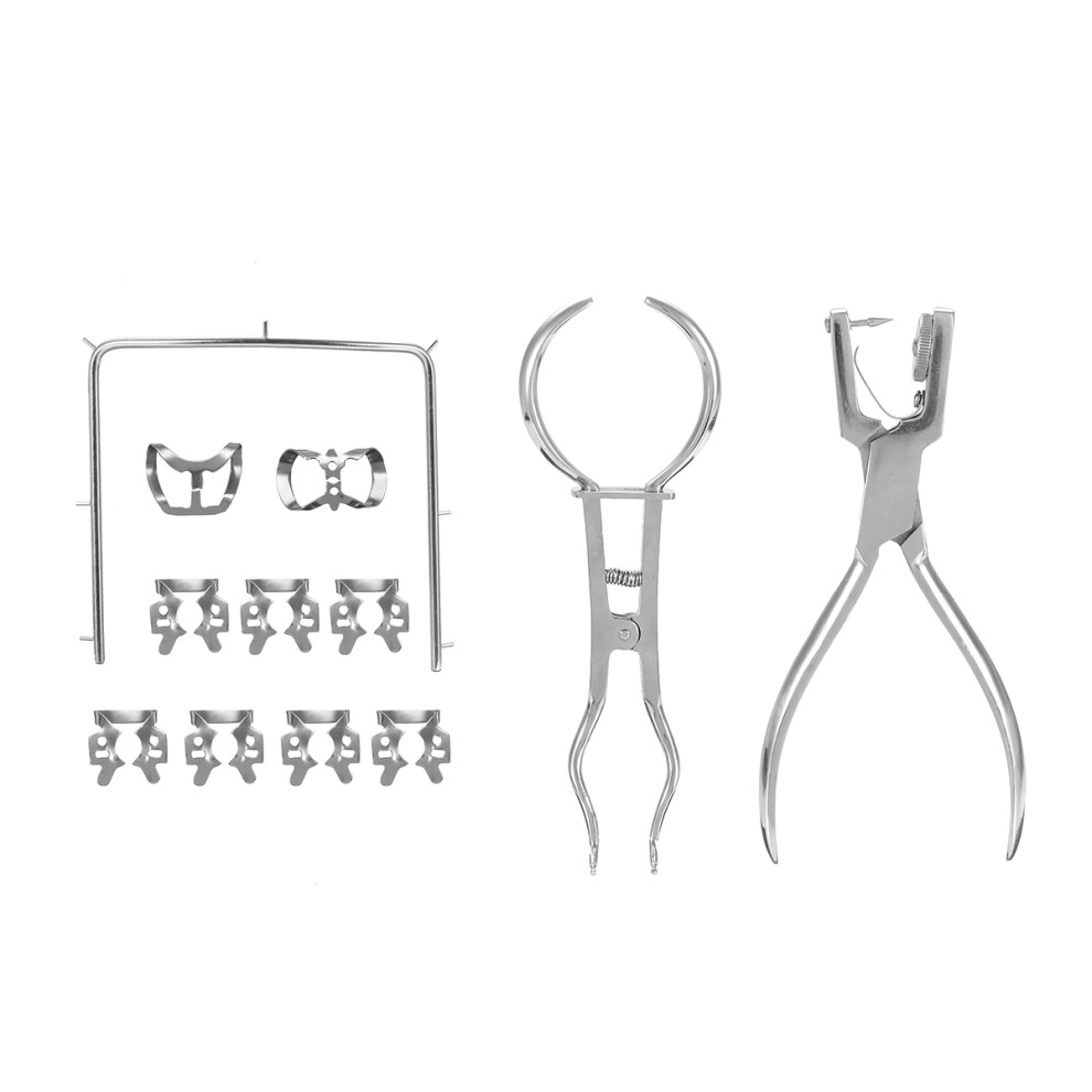 New Dental Dentist Basic Rubber Dam Kit Dental Tools Surgical Instruments Set