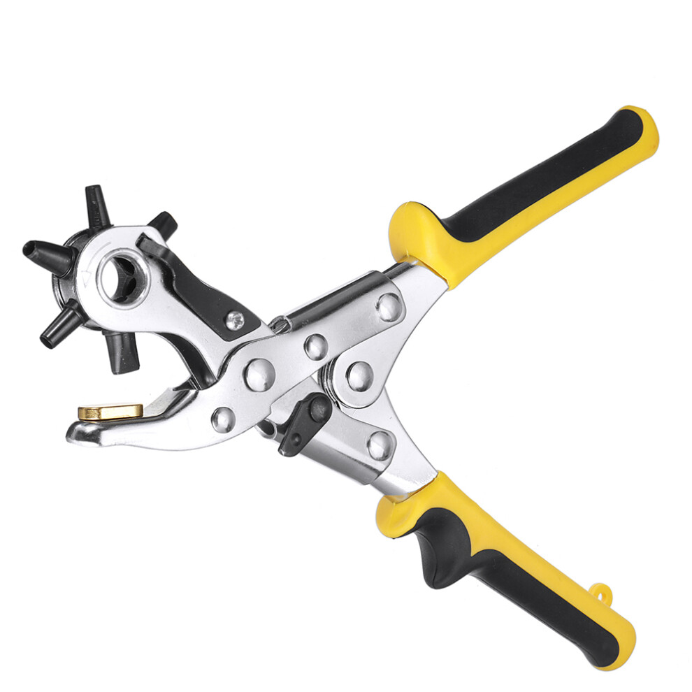 New Deli 9Inch Sewing Leather Belt Hole Puncher Pliers Hook Clamp For Punching Hole Forceps Punch Head 623414360340
