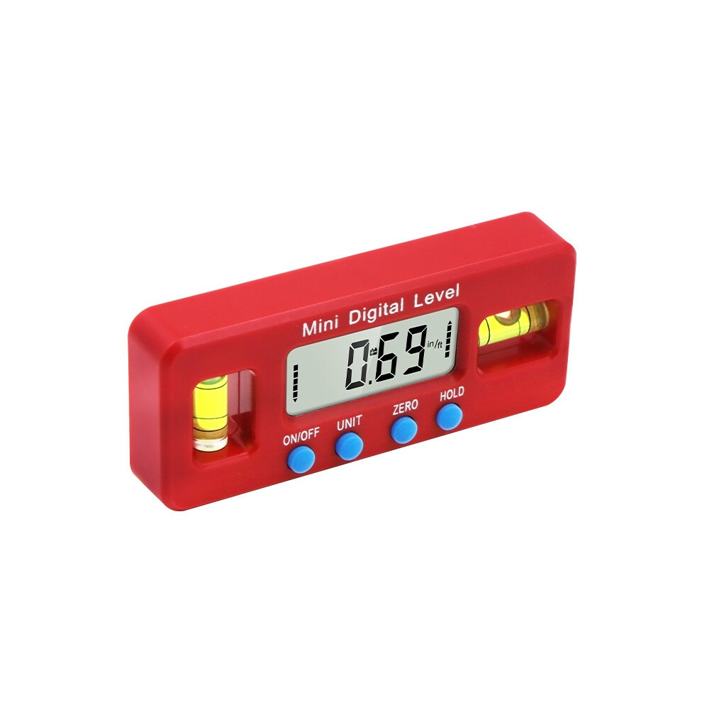 New Electronic Spirit Level Four Unit Switches Digital Display Strong Magnetic Laser Level 729601515927