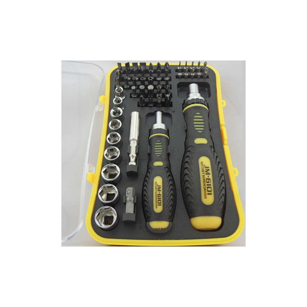 New Jakemy Jm-6101 53 In 1 Mobile Computer Bicycle Household Ratchet Hand-Tools Mini Pocket Screwdriver Bits Set 623414372503